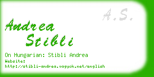 andrea stibli business card